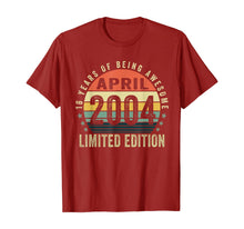 Load image into Gallery viewer, Vintage April 2004 Clothes 16 Years Old 16th Birthday Gifts TShirt314653
