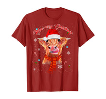 Load image into Gallery viewer, Funny shirts V-neck Tank top Hoodie sweatshirt usa uk au ca gifts for Scottish Highland Cow Merry Christmas Snow Gift T-Shirt 1150581
