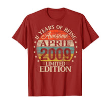 Load image into Gallery viewer, 11 Year Old Gifts April 2009 Limited Edition 11th Birthday TShirt396646
