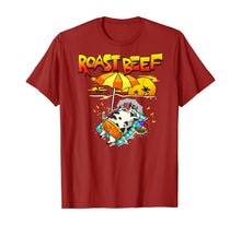 Load image into Gallery viewer, Roast Beef Cow On Beach Vacation Sun Tan T-Shirt
