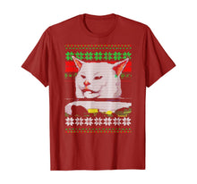 Load image into Gallery viewer, Funny shirts V-neck Tank top Hoodie sweatshirt usa uk au ca gifts for Woman Yelling at a Cat Ugly Christmas Sweater Meme Design T-Shirt 313776
