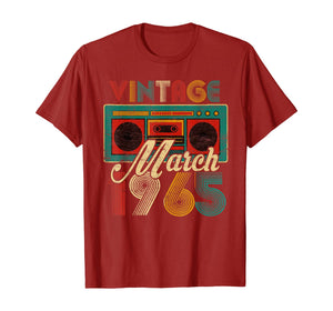 March 1965 Limited Edition Vintage Gifts 55th Birthday TShirt407294