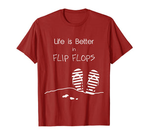 Funny shirts V-neck Tank top Hoodie sweatshirt usa uk au ca gifts for Life is better in Flip Flops T-Shirt | Summer, beach and sun 2787524