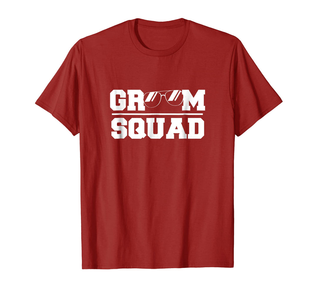 Mens Groomsmen T-Shirt | Groom Squad Cool Sunglass