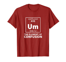 Load image into Gallery viewer, Funny shirts V-neck Tank top Hoodie sweatshirt usa uk au ca gifts for Um the Element of Confusion Shirt Periodic Table (Dark) 659570
