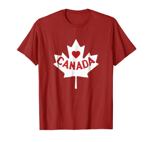 Funny shirts V-neck Tank top Hoodie sweatshirt usa uk au ca gifts for I Love Canada Maple Leaf Canadian Pride T-Shirt 1100722
