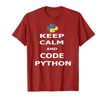Load image into Gallery viewer, Funny shirts V-neck Tank top Hoodie sweatshirt usa uk au ca gifts for Keep Calm and Code Python T-Shirt 1883775
