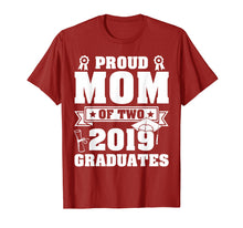 Load image into Gallery viewer, Funny shirts V-neck Tank top Hoodie sweatshirt usa uk au ca gifts for Star Proud Mom Of Two 2019 Graduates Happy Day Senior Shirt 1301861
