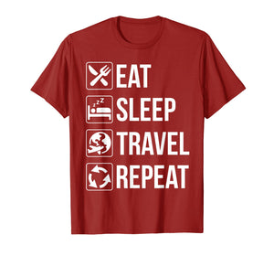 Funny shirts V-neck Tank top Hoodie sweatshirt usa uk au ca gifts for Funny Eat Sleep Travel Repeat TShirt 2076494