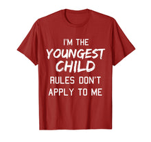 Load image into Gallery viewer, Funny shirts V-neck Tank top Hoodie sweatshirt usa uk au ca gifts for Youngest Child Shirt Rules Don&#39;t Apply To Me Tshirt Siblings 786278
