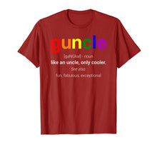 Load image into Gallery viewer, Funny shirts V-neck Tank top Hoodie sweatshirt usa uk au ca gifts for Guncle Definition T-shirt Funny Gift For Gay Uncle 461983
