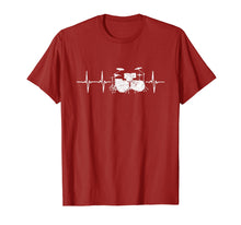 Load image into Gallery viewer, Drums Heartbeat T-Shirt For Drummers
