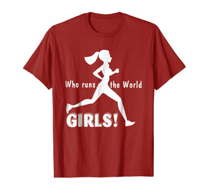 Funny shirts V-neck Tank top Hoodie sweatshirt usa uk au ca gifts for Who Runs The World... Girls Funny Shirt For Runner 3449928