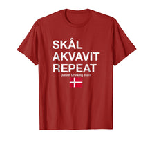 Load image into Gallery viewer, Funny shirts V-neck Tank top Hoodie sweatshirt usa uk au ca gifts for Skal, Akvavit, Repeat Danish Dansk T-Shirt Denmark Danmark 898482

