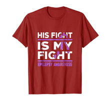 Load image into Gallery viewer, His Fight is My Fight Epilepsy Awareness Shirt 378159
