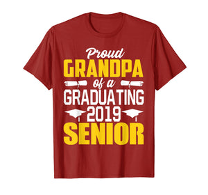 Funny shirts V-neck Tank top Hoodie sweatshirt usa uk au ca gifts for Proud Grandpa of 2019 Senior Graduation Shirt 1468583