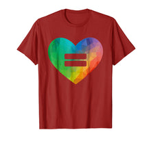 Load image into Gallery viewer, Funny shirts V-neck Tank top Hoodie sweatshirt usa uk au ca gifts for LGBT Love is Love Equality Shirt - Rainbow Heart Equal Sign 1891812
