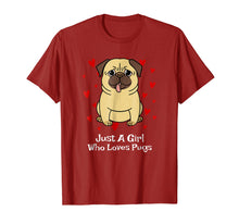 Load image into Gallery viewer, Funny shirts V-neck Tank top Hoodie sweatshirt usa uk au ca gifts for Pug Gifts For Girls Funny Just A Girl Who Loves Pugs T-Shirt 339981
