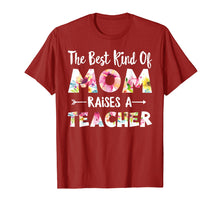Load image into Gallery viewer, Funny shirts V-neck Tank top Hoodie sweatshirt usa uk au ca gifts for The Best Kind Of Mom Raises A Teacher Flower T-shirt Gift 1563622
