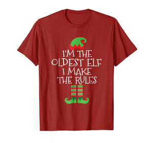 Funny shirts V-neck Tank top Hoodie sweatshirt usa uk au ca gifts for I'm The Oldest Elf I Make The Rules T Shirt 1506413