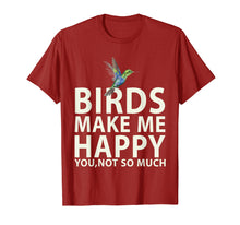 Load image into Gallery viewer, Funny shirts V-neck Tank top Hoodie sweatshirt usa uk au ca gifts for Bird Lovers for Bird Gifts Make me Happy T Shirt 2993540
