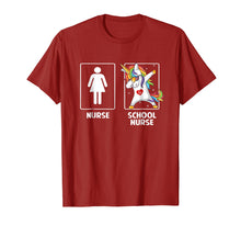 Load image into Gallery viewer, School Nurse Unicorn Dabbing Funny T Shirt Gifts Dab
