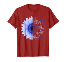 Load image into Gallery viewer, Funny shirts V-neck Tank top Hoodie sweatshirt usa uk au ca gifts for being strong dark blue flower colon cancer awareness t shirt 449598
