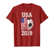 Load image into Gallery viewer, USA Flag 2019 France - Women's World Soccer Tournament Tee 66725
