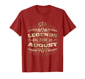 Funny shirts V-neck Tank top Hoodie sweatshirt usa uk au ca gifts for Legends are Born in August T-Shirt King Queen Crown 2647753