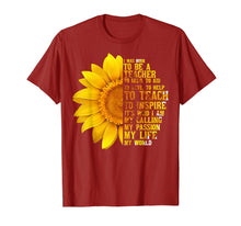 Load image into Gallery viewer, Funny shirts V-neck Tank top Hoodie sweatshirt usa uk au ca gifts for I Was Born To Be A Teacher Shirt Sunflower Gifts 1395462
