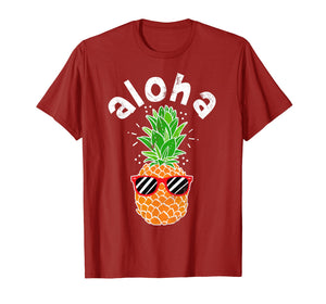 Pineapple Aloha Sunglasses Hawaiian  T-Shirt