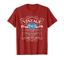 Load image into Gallery viewer, Funny shirts V-neck Tank top Hoodie sweatshirt usa uk au ca gifts for Vintage 1969 50th Birthday All Original  Parts Gift T-Shirt 2689369
