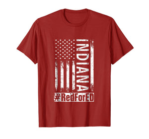 Funny shirts V-neck Tank top Hoodie sweatshirt usa uk au ca gifts for Red for Ed Teacher Indiana Vintage T-Shirt 1301223