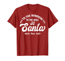 Load image into Gallery viewer, Window Wall Santa Deck Halls T-Shirt
