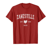 Load image into Gallery viewer, Zanesville Ohio OH Vintage Athletic Sports Design T-Shirt
