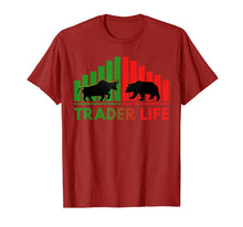 Load image into Gallery viewer, Trader Life Bulls and Bears Stock Market Trading Investors T-Shirt
