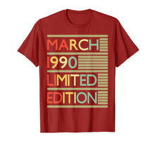 Load image into Gallery viewer, 30 Years Old Shirt 30th Birthday Gifts Women Men March 1990 T-Shirt-73700
