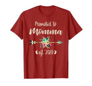 Promoted to Momma Shirt Est 2020 Mothers Day New Mama T-Shirt-3098772