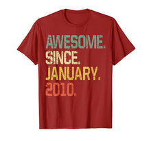 Load image into Gallery viewer, 10 Years Old Shirt Gift- Awesome Since January 2010 T-Shirt-1060238
