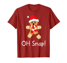 Load image into Gallery viewer, Funny shirts V-neck Tank top Hoodie sweatshirt usa uk au ca gifts for Womens Gingerbread Man Gift Funny Cute Christmas Oh Snap T-Shirt 636160
