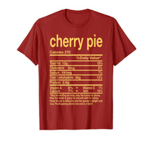Load image into Gallery viewer, Thanksgiving Cherry Pie Nutritional Facts Gift T-Shirt
