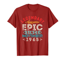 Load image into Gallery viewer, November 1965 Birthday Party Vintage Gifts For 54 Years T-Shirt
