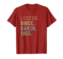 Load image into Gallery viewer, Legend Since March 1955 65th Birthday 65 Years Old Gifts T-Shirt-808013
