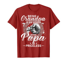 Load image into Gallery viewer, Being A Grandpa Is An Honor Being A Papa Is Priceless Funny T-Shirt-103725
