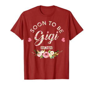 Funny shirts V-neck Tank top Hoodie sweatshirt usa uk au ca gifts for Soon to be gigi est 2020 First time grandma T-Shirt 1106836