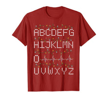 Load image into Gallery viewer, ECG Nurse Alphabet Hearbeat Nurse Ugly Christmas Pajama T-Shirt-2190886
