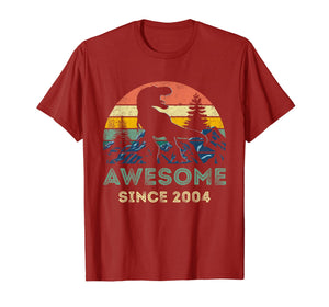 Funny 16th Birthday 16 Years Old Awesomne Since 2004 Gifts T-Shirt-3116841