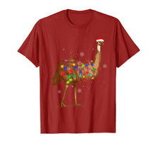 Load image into Gallery viewer, Santa Emu Bird with Christmas Lights Funny Xmas Celebration T-Shirt-1732896

