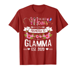 The Best Mom Get Promoted To Glamma EST 2020 Family Gift T-Shirt-3153855