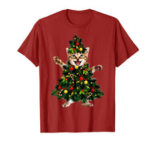 Load image into Gallery viewer, Funny shirts V-neck Tank top Hoodie sweatshirt usa uk au ca gifts for Santa Maine Coon Cat Christmas Tree Light Funny Xmas Cat T-Shirt 146369
